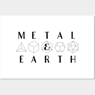 Metal and Earth Platonic Solids Posters and Art